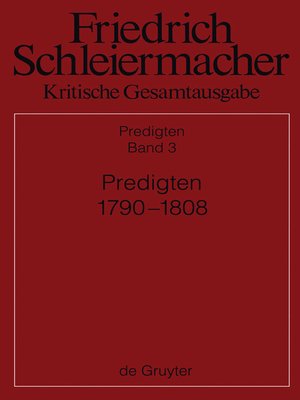 cover image of Predigten 1790-1808